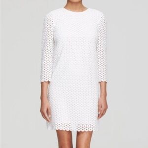Kate Spade Ashby Guipure Lace Shift Dress - Size 0 - white
